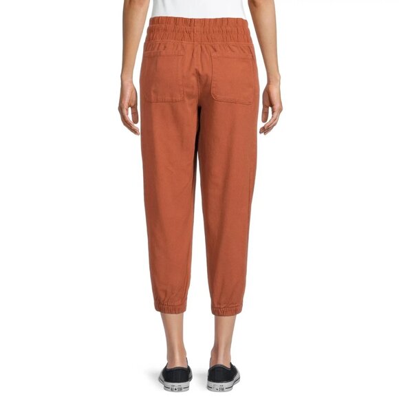Time And Tru Orange Cropped Joggers Women's Size XL Fall Gorpcore Comfy Sporty - Picture 2 of 10